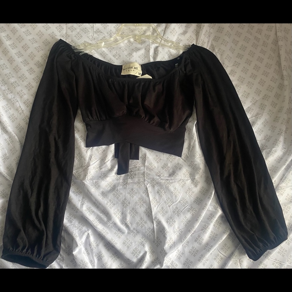 “Better Me Fash” Long sleeve crop top.